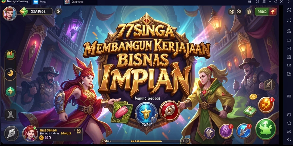 Tampilan gameplay tycoon yang menarik dan interaktif di 77SINGA.