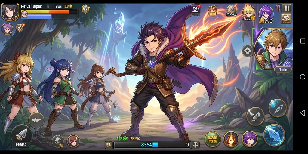 Tampilan menarik dari gameplay Anime di 8364.