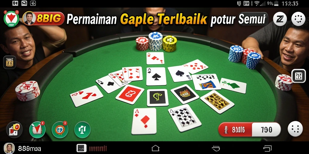 Screenshot gameplay Gaple di aplikasi 88BIG yang menarik.