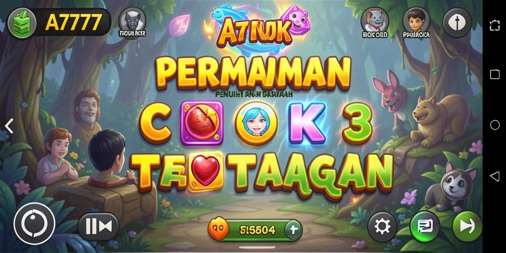 Tampilan gameplay A7777 yang menakjubkan dalam mode Match-3.