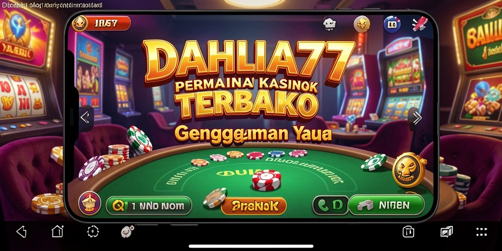 Screenshot utama DAHLIA77 menampilkan gameplay Kasino yang mengasyikkan.