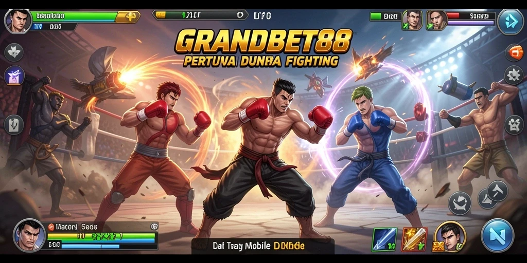 Tampilan aksi seru dari gameplay Fighting di GRANDBET88.