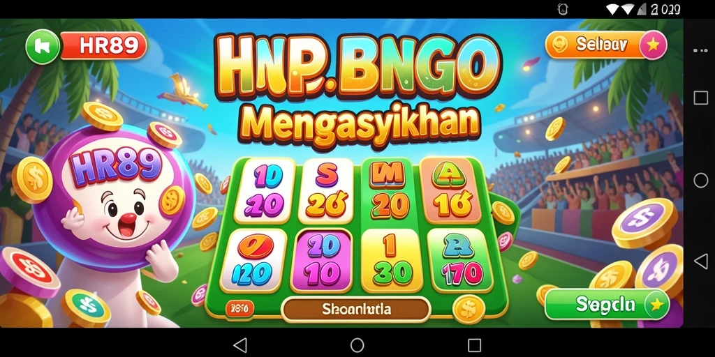 Tampilan utama gameplay Bingo yang menarik dan interaktif.