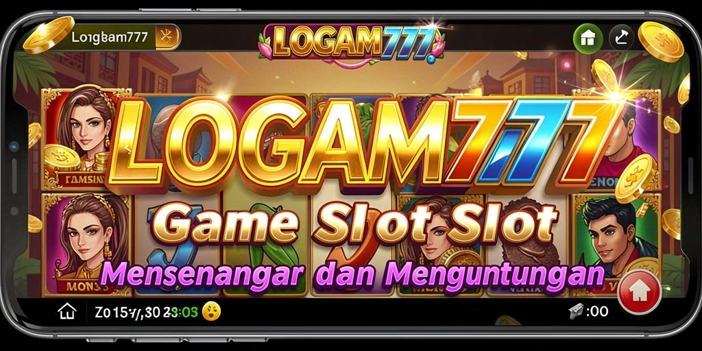 Tampilan gameplay menarik dari LOGAM777 dengan simbol Slot yang berkilau.