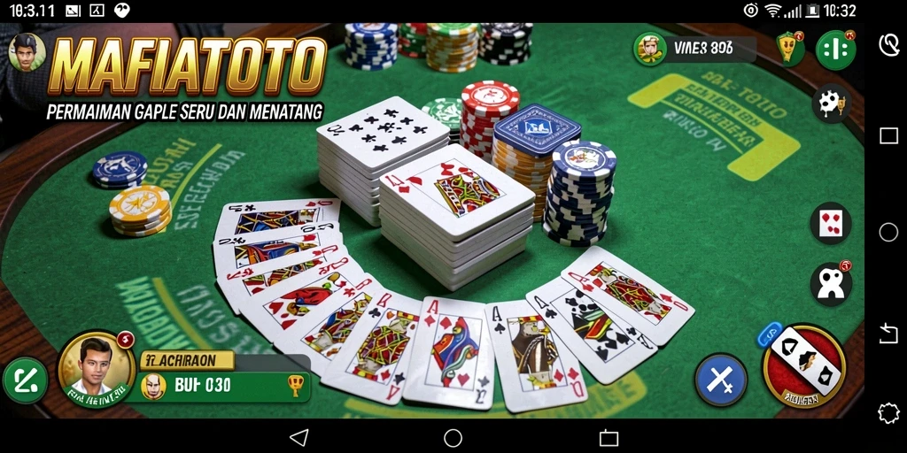 Tampilan gameplay seru MAFIATOTO dengan teman-teman.