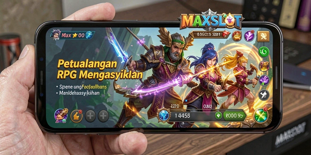 Tampilan visual menarik dari gameplay RPG MAXSLOT yang seru.