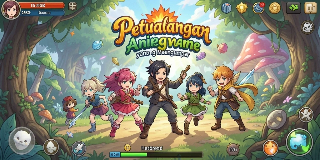 Screenshot utama N32 menampilkan aksi seru dalam gameplay Anime.
