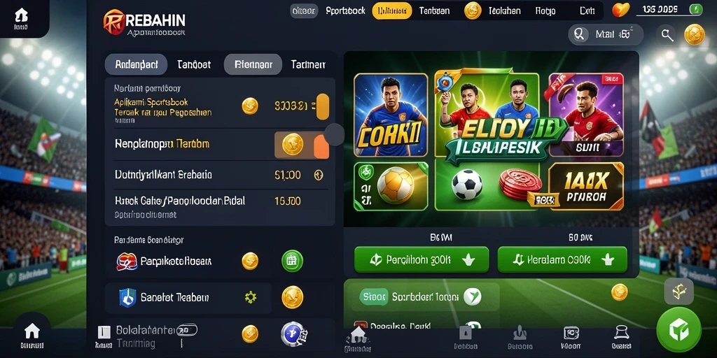 Tampilan gameplay REBAHIN yang menarik dengan fitur taruhan langsung.