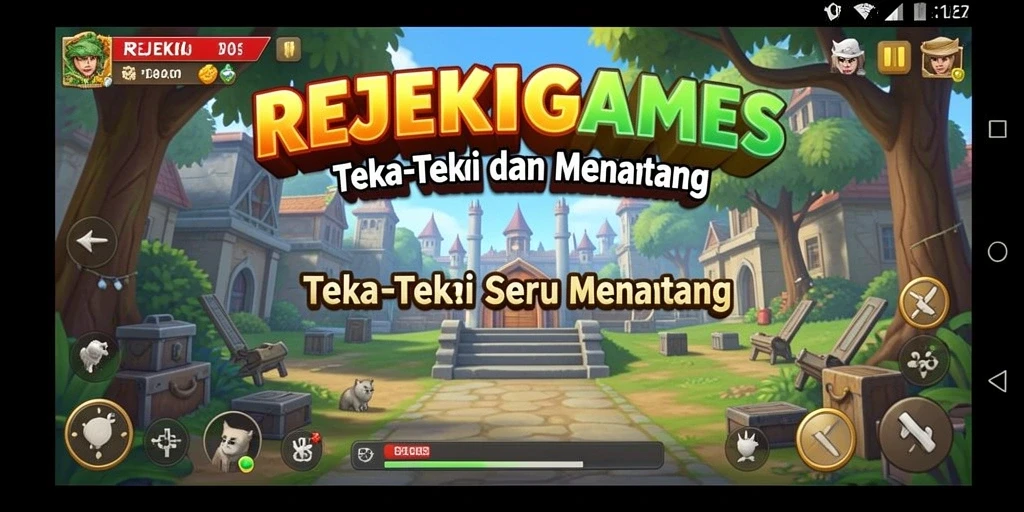 Tampilan gameplay puzzle pada REJEKIGAMES yang menarik dan interaktif.