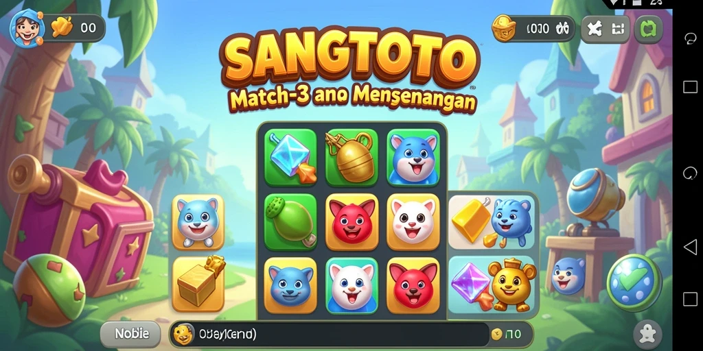 Tangkapan layar gameplay <strong>SANGTOTO</strong> yang menampilkan keseruan permainan match-3.