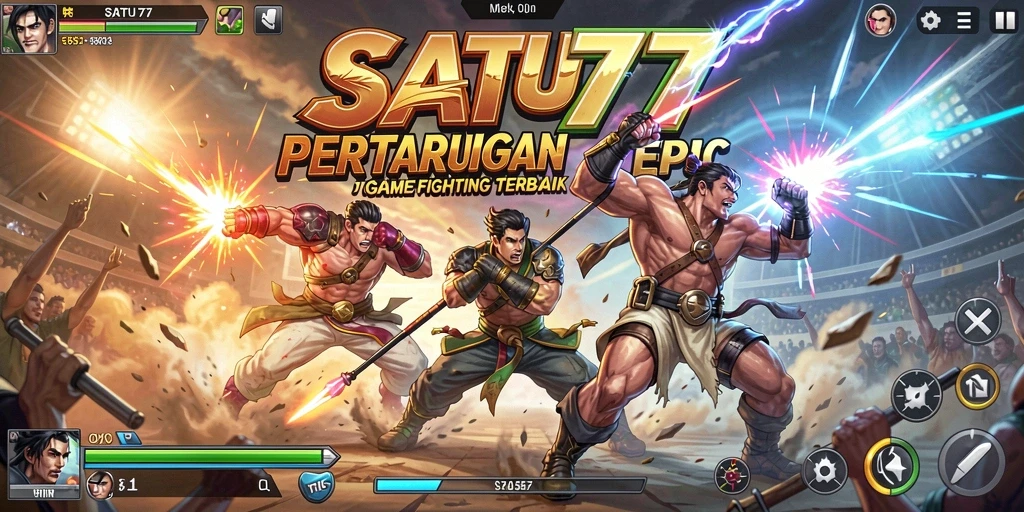 Tampilan gameplay SATU77 yang seru dan penuh aksi pertarungan.