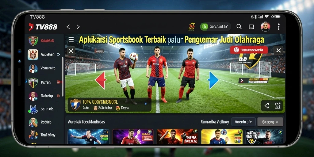 Tampilan gameplay aplikasi Sportsbook TV888 yang interaktif dan menarik.