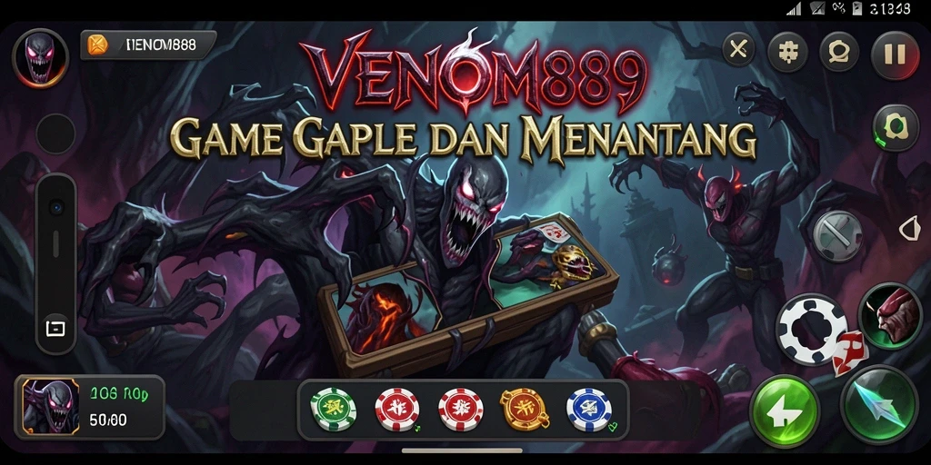 Screenshot dari gameplay Gaple yang menarik dan seru di VENOM889.